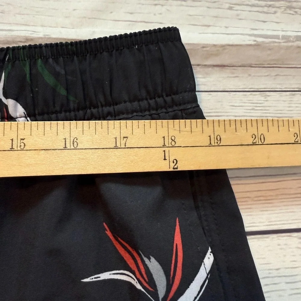 Quicksilver Boardshorts Swim Trunks Black‎ Floral Men's Size XL